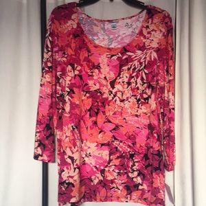 Croft&Barrow Women’s Stylish Pink/Orange Blouse size XL